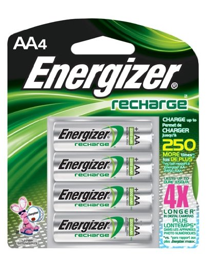 Energizer NH15BP-4 Rechargeable Nickel Metal Hydride AA Battery 4 Pack
