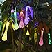 Goodia Solar Outdoor String Lights, 15.7ft 20 LED Water Drop Icicle Ambiance Lighting for Indoor,Bedroom,Patio,Lawn,Landscape,Fairy Garden,Home,Wedding,Holiday,Christmas Tree,Party