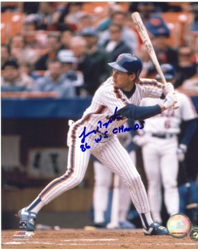 Lenny Dykstra Autographed/Hand Signed New York Mets 8x10 Photo with 86 WS Champs Inscription