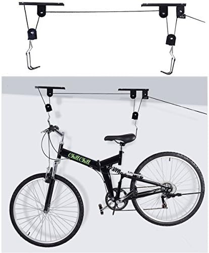 New Bike Bicycle Lift Ceiling Mounted Hoist Storage Garage Hanger Pulley Rack by Interstellarr