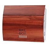 (レオン)LEON 郵便ポスト mail box デザイナーズ ポスト MB4801 ステンレス 木目調 (マグネットなし) プラムウッド(ナチュラル)