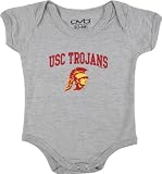 USC Trojans Newborn/Infant Grey Big Fan Creeper