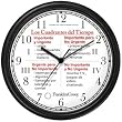 Habit 3 - Time Management Matrix or Quadrants (Spanish Text) - Wall Clock from THE 7 HABITS - CLOCK COLLECTION by WatchBuddy Timepieces (Hunter Green Frame)