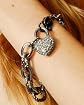 Pavé Crystal Heart Link Bracelet main image