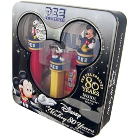 PEZ COLLECTIBLES--Mickey 80 Years Collection with Vintage Mickey Poster by Pez Candy