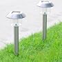 Ce Certified Ultra Bright Wireless Stainless Steel Color Changing Solar Garden Light - 2pcs