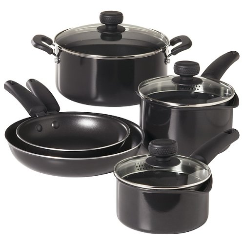 Chefmate® 8-pc. Soft Grip Cook-and-Strain Set - Black