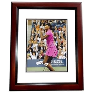 Venus Williams Autographed/Hand Signed Tennis 8x10 Photo MAHOGANY CUSTOM FRAME