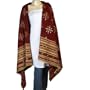 Thread & Mirror Work Embroidered Wool Shawls 80 X 40 Inches
