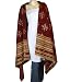 Thread & Mirror Work Embroidered Wool Shawls 80 X 40 Inches