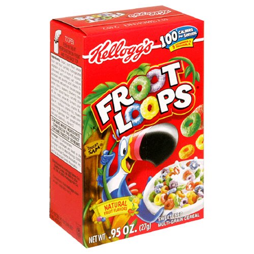 Kellogg's Froot Loops Individuals, 0.95-Ounce Boxes (Pack of 70)