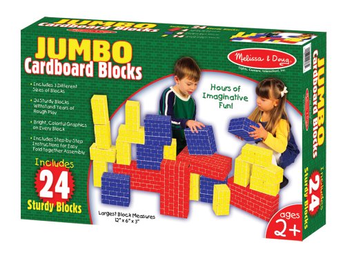 Childrens Toyshop  Toys : Melissa and Doug 24 pc Basic Cardboard Blocks