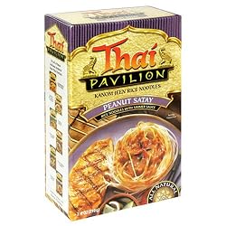 Thai Pavilion Peanut Satay Simmer Sauce with Noodles, 6.7-Ounce Boxes (Pack of 6)