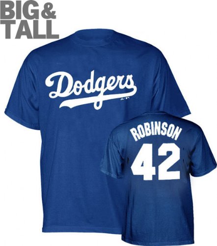 Jackie Robinson Big & Tall Brooklyn Dodgers #42 Cooperstown Name and Number T-Shirt