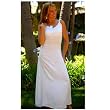 Women's Long White Summer Dress by 1 World Sarongs - Lined