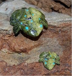 Frog - Serpentine & Turquoise