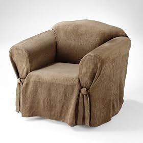 Chenille Chair Slipcover - Toast