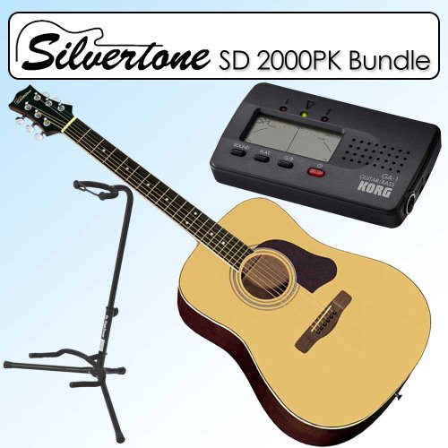 Silvertone SD2000PK Acoustic Guitar Starter Gift Set Outfit