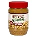 Fifty-50 Peanut Butter Creamy, Without Added Sugar, 18-Ounce Units (Pack of 6)