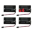 4 Fenzer Rechargeable Cordless Phone Batteries for Panasonic HHR-P506 HHRP506 Cordless Telephone Battery Replacement Packs