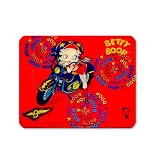 Betty Boop Lenticular Mousepad 7"x8" , Animated Biker Girl Image, Red
