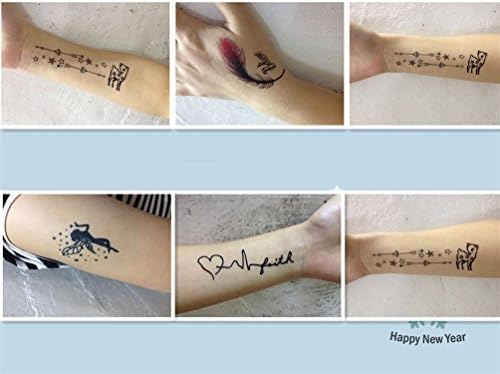 Fashion&Online Flying Swallow Style Body Art Stickers Removable Waterproof Temporary Tattoo ,Pack of 5