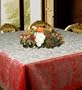 Christmas Joy Collection, Table cloth 70x90-inch Rectangle, Luxury European Jacquard Linen-cotton, Simply Elegant!