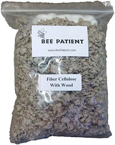 Fiber Cellulose with Wood Bee Smoker Fuel, with Bonus Beekeeping Smoker Fire Starters, Over 2 Liters (Vol.) in a Bag
