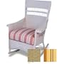 Lloyd Flanders Nantucket Khaki Finish Porch Rocker With Baccio Fabric