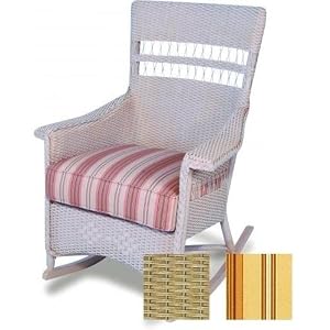 Lloyd Flanders Nantucket Khaki Finish Porch Rocker With Baccio Fabric by 