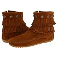 Minnetonka Double Fringe Slide Zip Womens