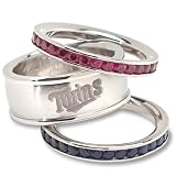 Minnesota Twins Logo Crystal Stacked Ring Set