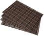 DII Stripe Rayon Made From Bamboo Chocolate/Black stripe Placemat, Set of 4