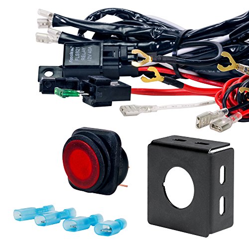 LAMPHUS CRUIZER Off Road ATV/Jeep LED Light Bar Wiring Harness Kit - 40 Amp Relay ON/OFF Switch