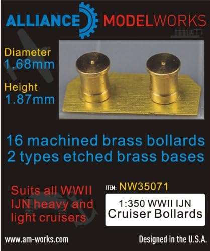 Alliance Model Works 1:350 WWII IJN Cruiser Bollards (D:1.68mm,H:1.87m) #NW35071