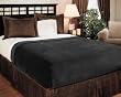 Sun Yin USA Inc Microplush Full Blanket, Black