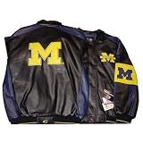 Michigan Wolverines NCAA Logo Pleather Adult Jacket #1