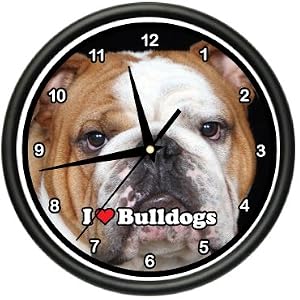 BULLDOG ~Wall Clock~ dog pet dogs owner breeder gift