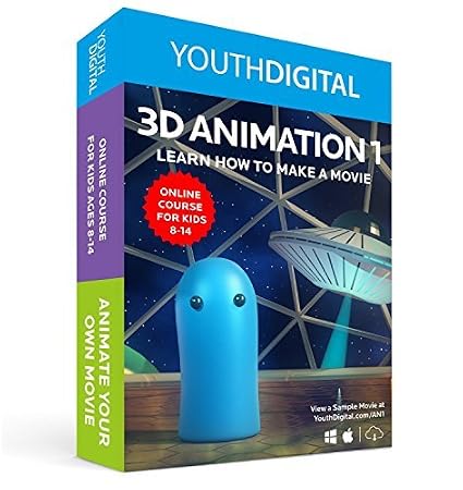 3D Animation 1 - Kids Ages 8-14 Learn To Animate Their Own Movie (PC & Mac)
