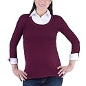 Liz Lange&reg; for Target&reg; Cable Knit 2fer Sweater - Rare Wine