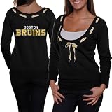 NHL Touch by Alyssa Milano Boston Bruins Ladies Sunny Sweatshirt - Black (Medium)