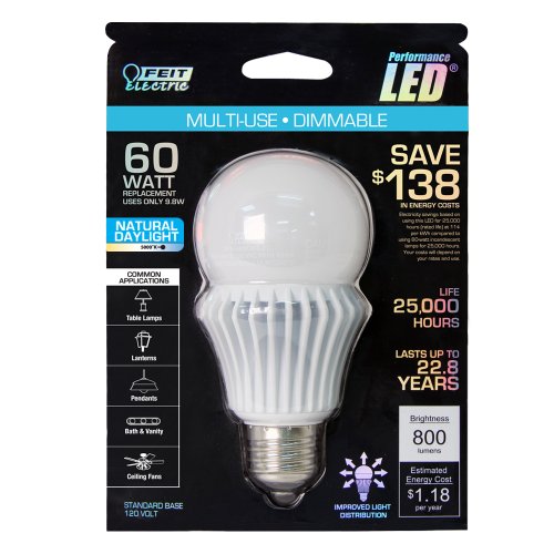 Feit Electric BPAG800DM/5K/LED A19 LED 60 watt equivalent daylight