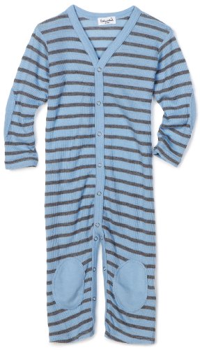 Splendid Littles Baby-boys Infant Granite Thermal Stripe Romper, Sky, 12-18 Months