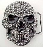 Black Rhinestone Skull Belt Buckle Jim Jones Diplomats