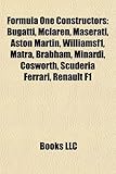 Formula One Constructors: Bugatti, McLaren, Maserati, Aston Martin, Williamsf1, Matra, Brabham, Minardi, Cosworth, Scuderia Ferrari, Renault F1-