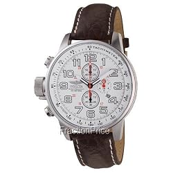 Invicta Men's Lefty Chrono White Face Black Band Watch 2771
