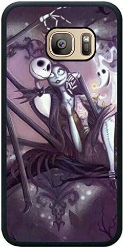 Genuine Samung Galaxy S7 The Nightmare Before Christmas Romantic Jack Sally Black Phone Case