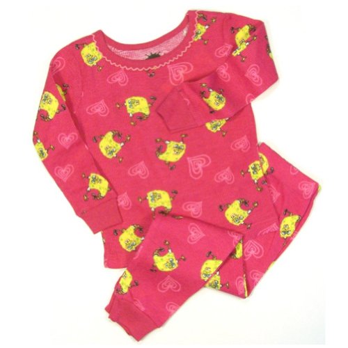 Sponge Bob Girls 2-6x Thermal Set,Fuschia,4T