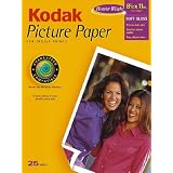 Kodak 1124346 Picture Paper, Soft Gloss, 8.5inx11in, 25 Sheets