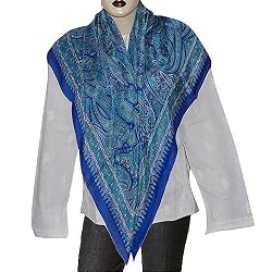 Foulard Silk Scarves Hand Painted Square 44 x 44 inches